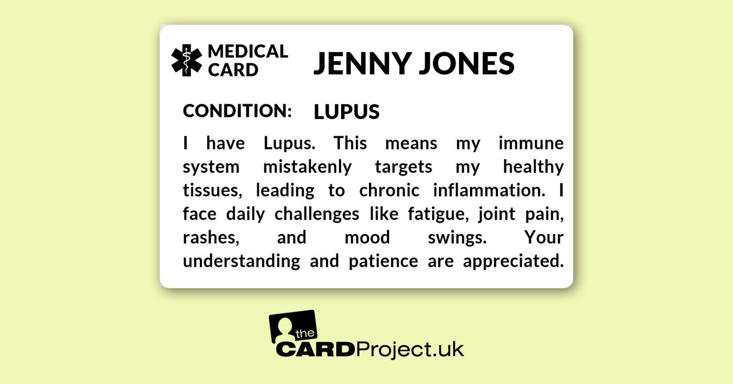 Lupus Mono Medical Card  (FRONT)